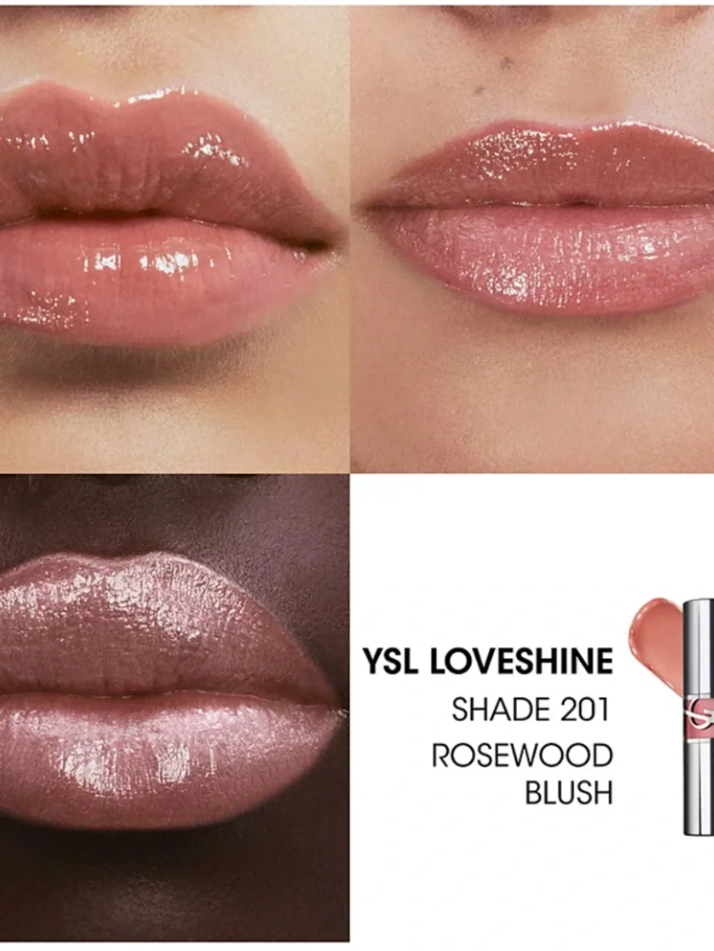 YSL Love Shine Lipstick Mini – 201 Rosewood Blush